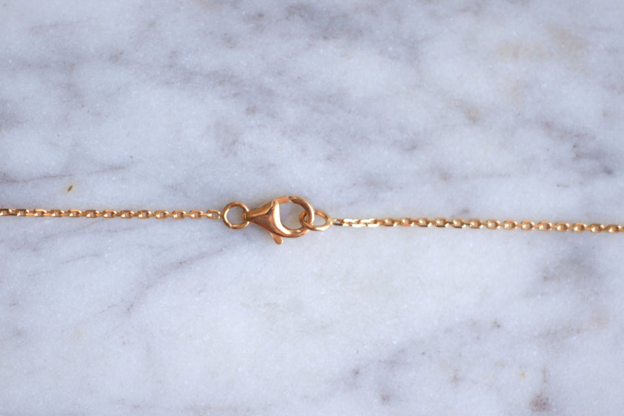 Gold and diamond crescent moon necklace - Penelope Gallery