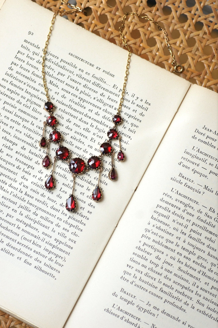 Garnet drapery necklace - Penelope Gallery