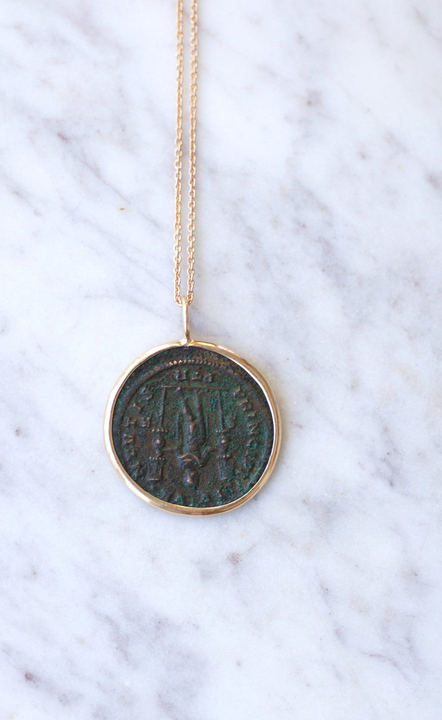 Constantine Roman coin pendant necklace - Penelope Gallery