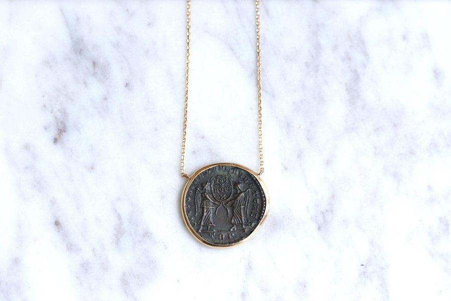 Magnence Roman coin necklace - Penelope Gallery