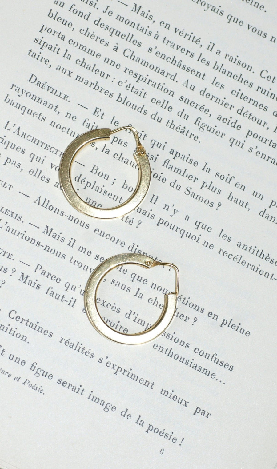 Vintage yellow gold hoop earrings - Penelope Gallery