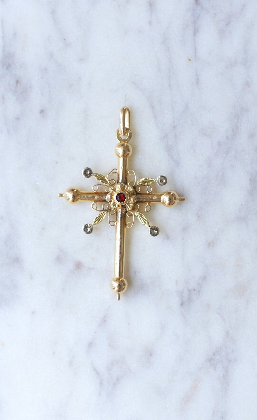 Antique two gold Savoy cross - Penelope Gallery
