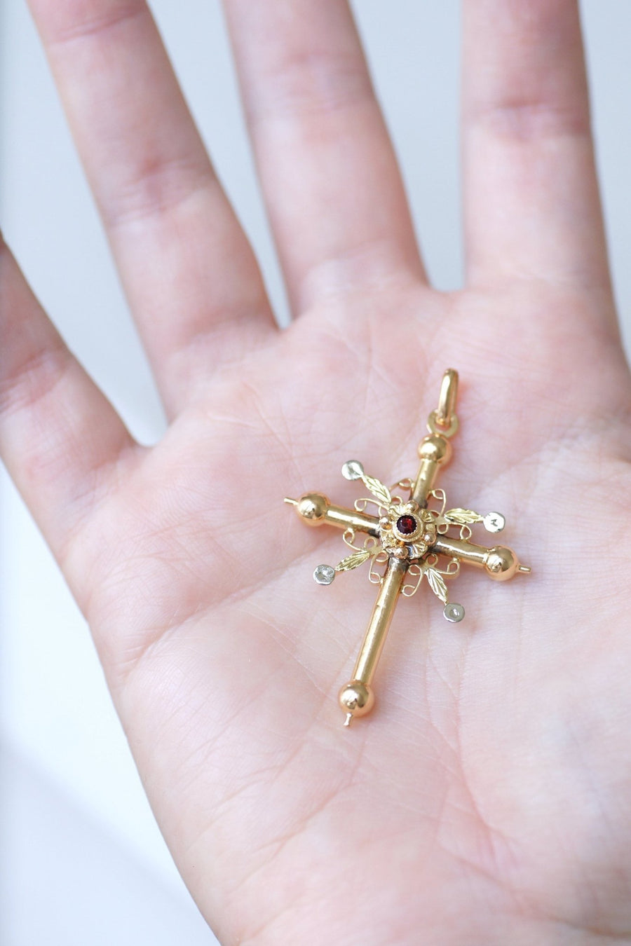 Antique two gold Savoy cross - Penelope Gallery