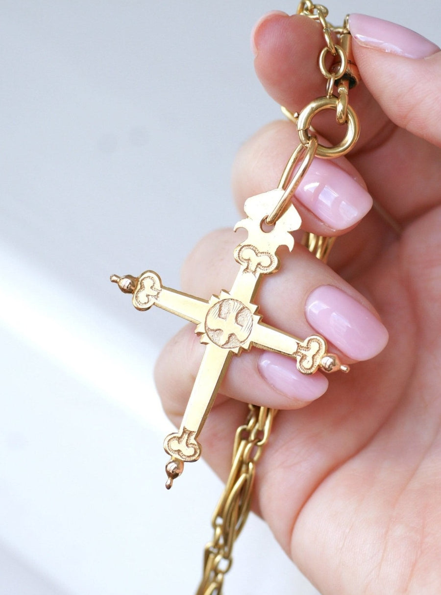 Jeannette regional cross in yellow gold - Penelope Gallery