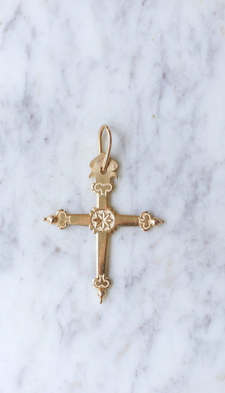 Jeannette regional cross in yellow gold - Penelope Gallery