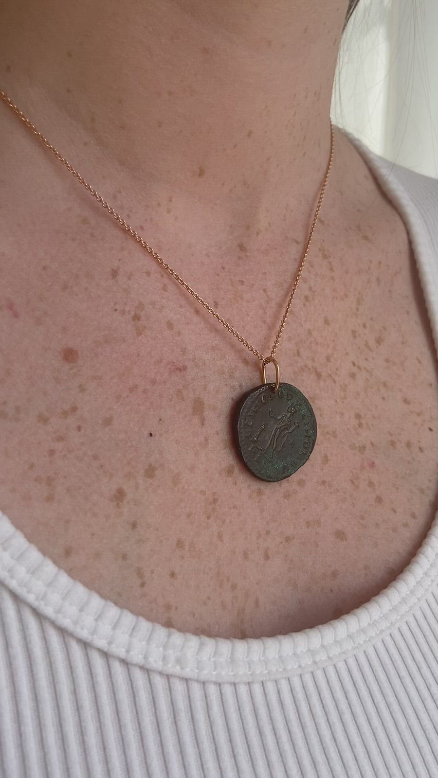 Necklace pendant Roman coin Diocletian