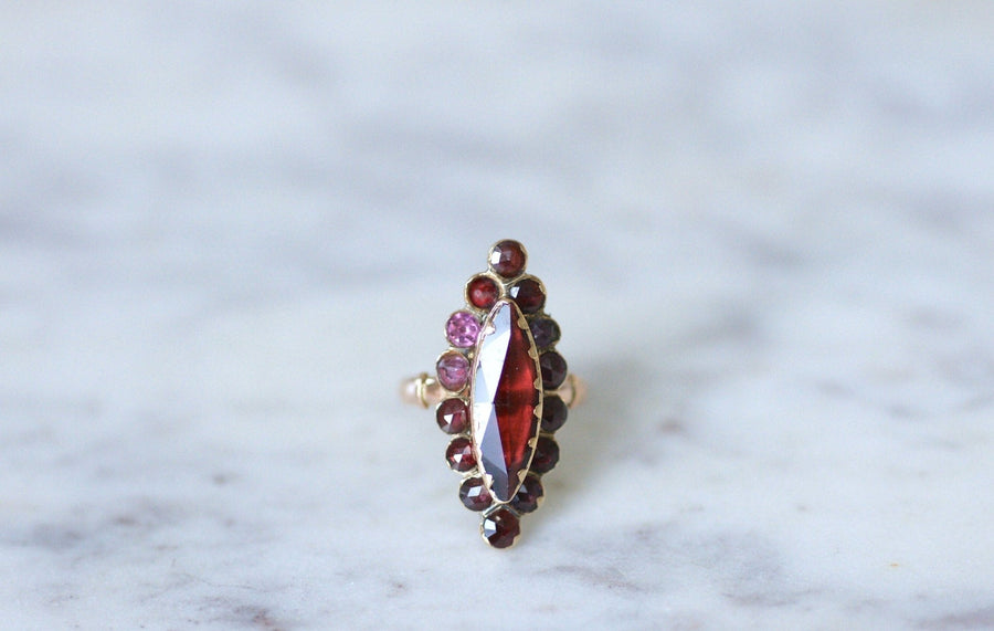 Large marquise garnet ring - Penelope Gallery