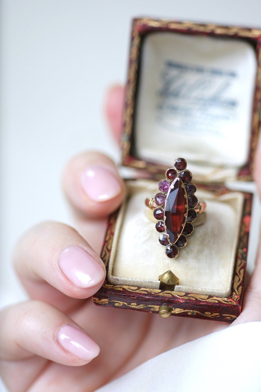 Large marquise garnet ring - Penelope Gallery