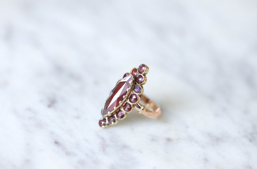 Large marquise garnet ring - Penelope Gallery