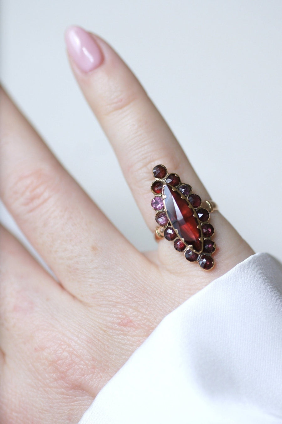 Large marquise garnet ring - Penelope Gallery