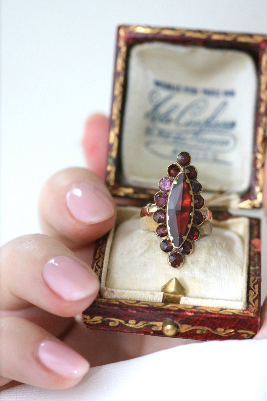 Large marquise garnet ring - Penelope Gallery