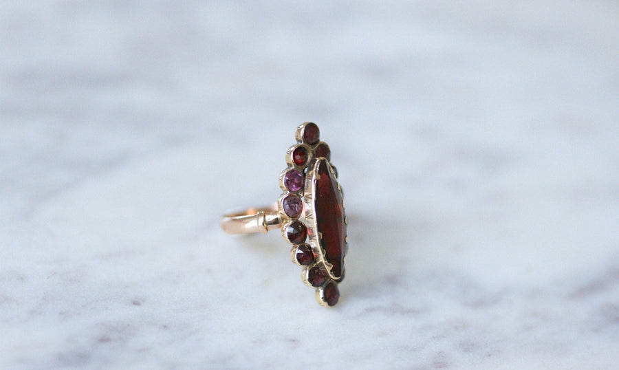 Large marquise garnet ring - Penelope Gallery