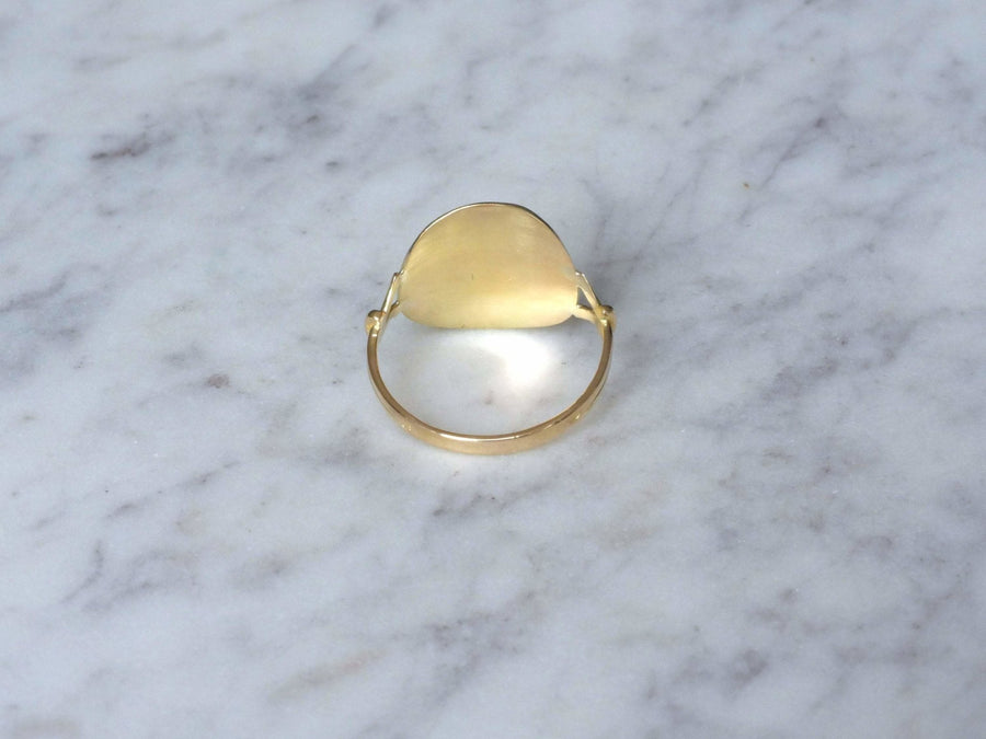 Large Art Nouveau woman's plate ring - Penelope Gallery