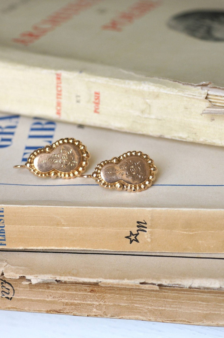 Large rose gold earrings - Penelope Gallery