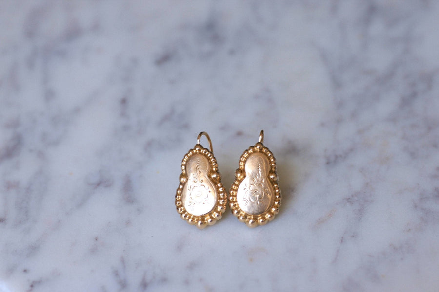 Large rose gold earrings - Penelope Gallery