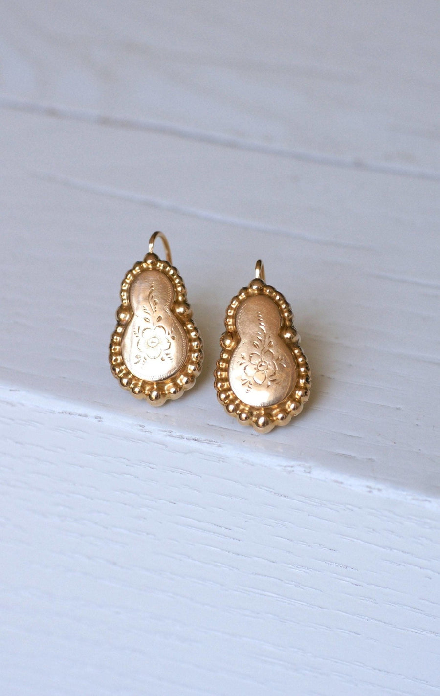 Large rose gold earrings - Penelope Gallery