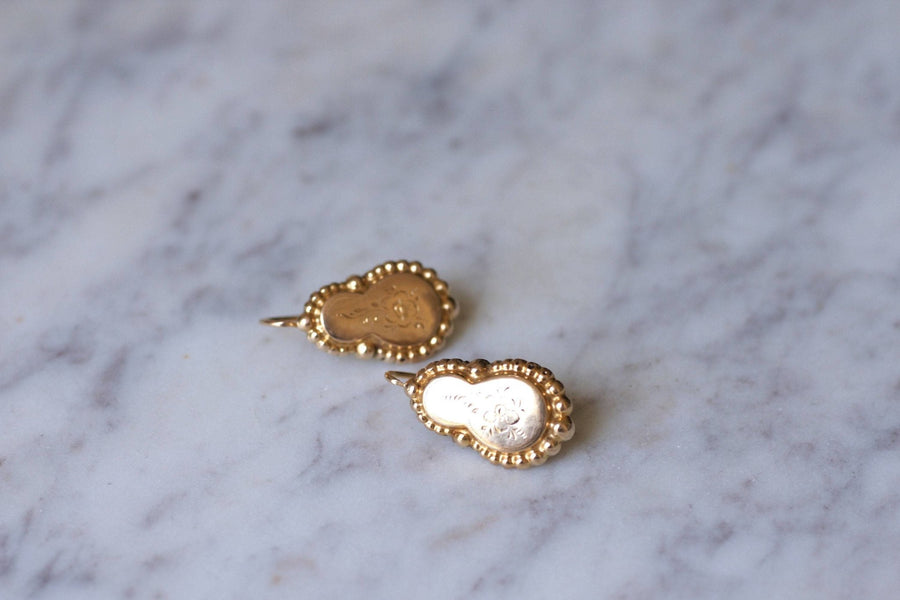 Large rose gold earrings - Penelope Gallery