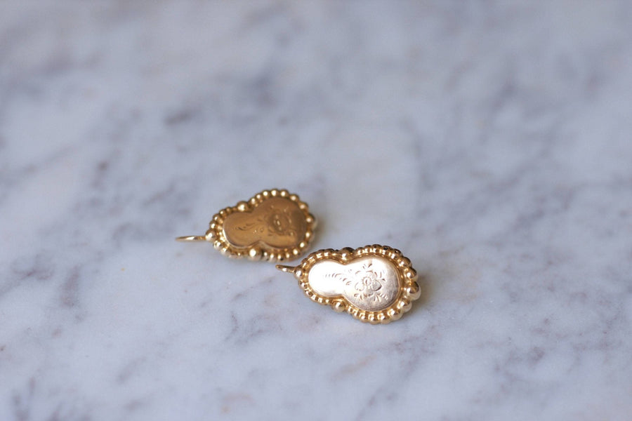 Large rose gold earrings - Penelope Gallery