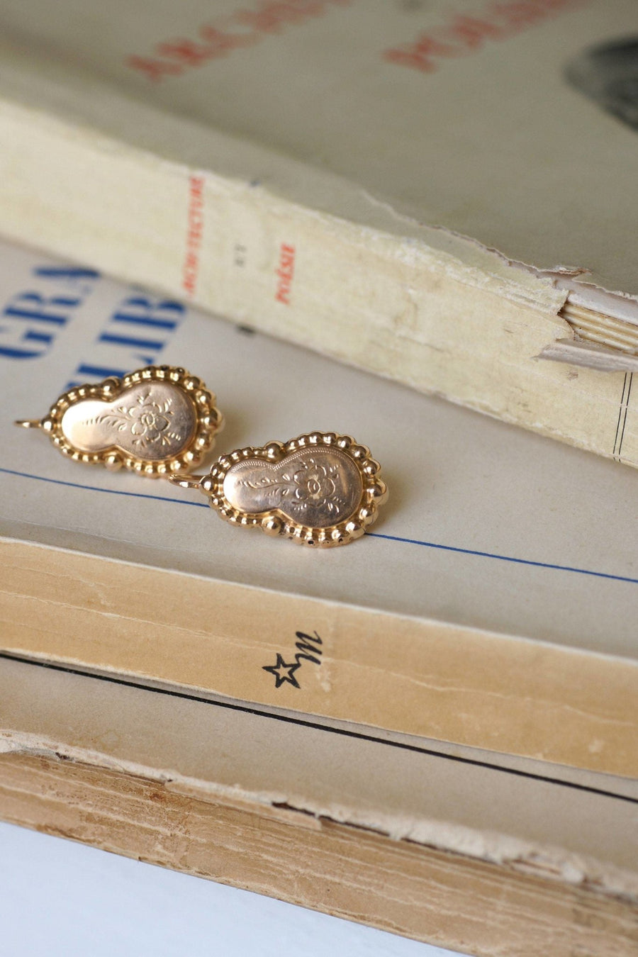 Large rose gold earrings - Penelope Gallery