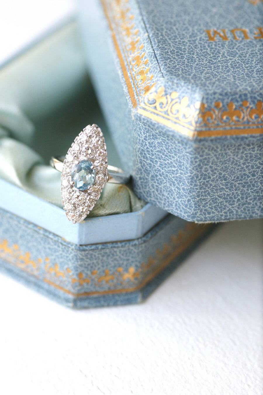 Marquise diamonds and blue topaz - Penelope Gallery