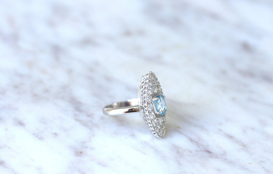 Marquise diamonds and blue topaz - Penelope Gallery