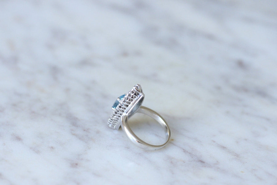 Marquise diamonds and blue topaz - Penelope Gallery