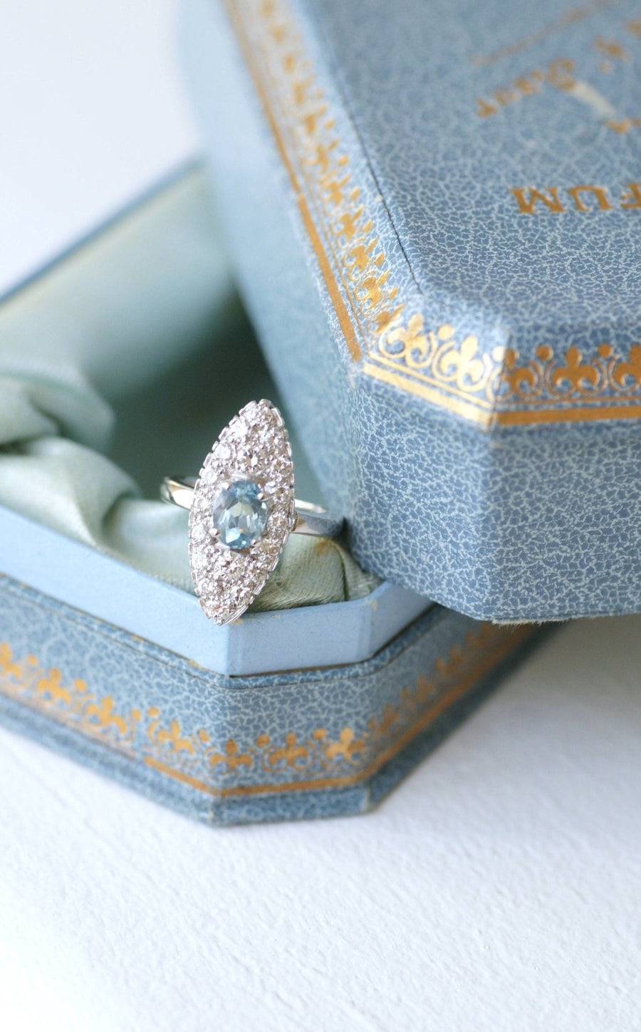 Marquise diamonds and blue topaz - Penelope Gallery