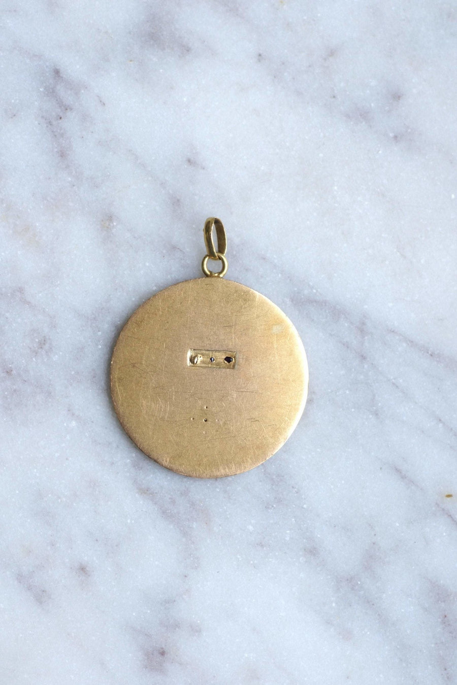 Antique gold and ruby love medal - Penelope Gallery