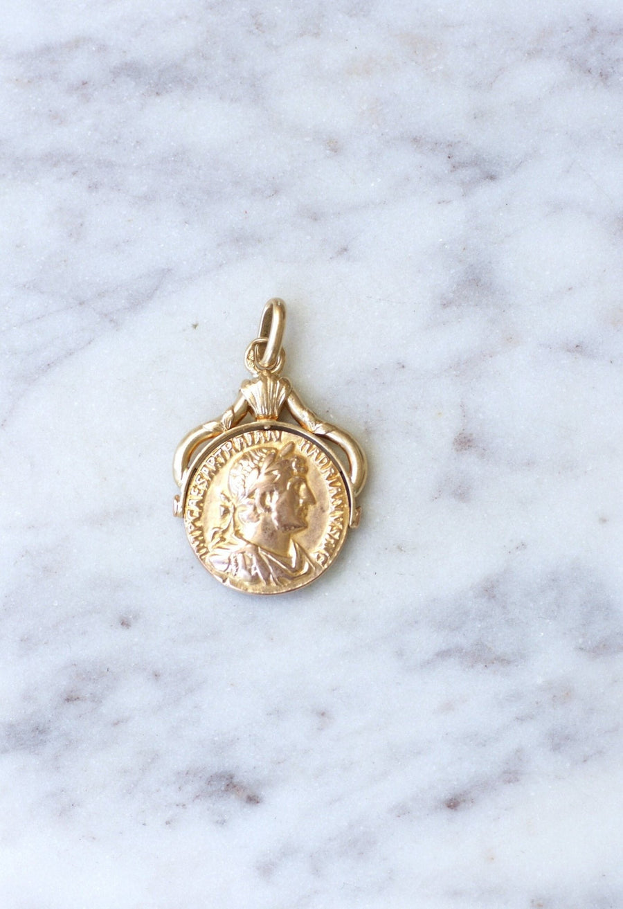 Gold Roman coin swivel medal - Penelope Gallery