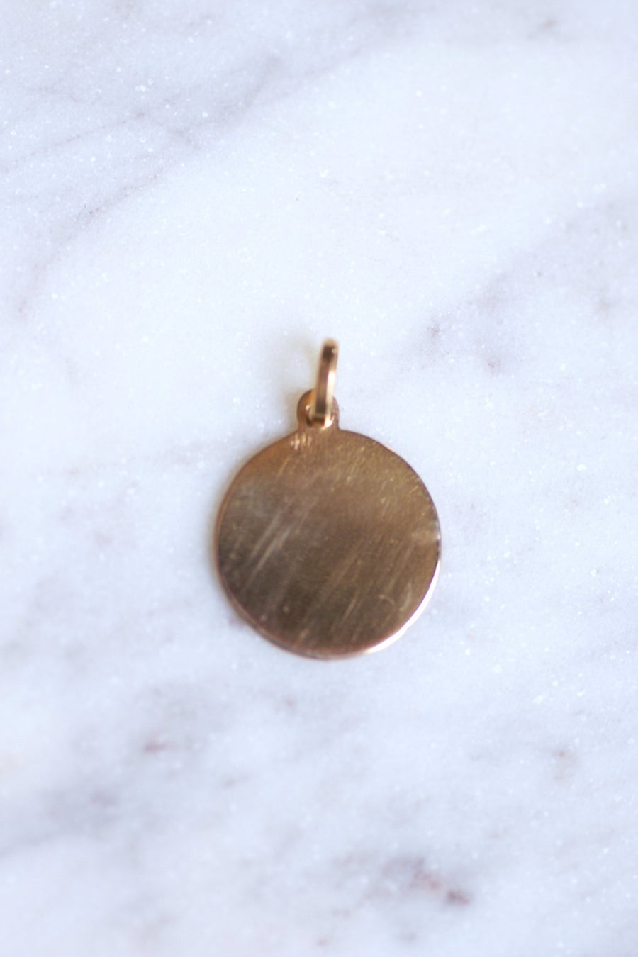 Sentimental medal "think of me" in pink gold and enamelled pansy, 19th Century - Galerie Pénélope
