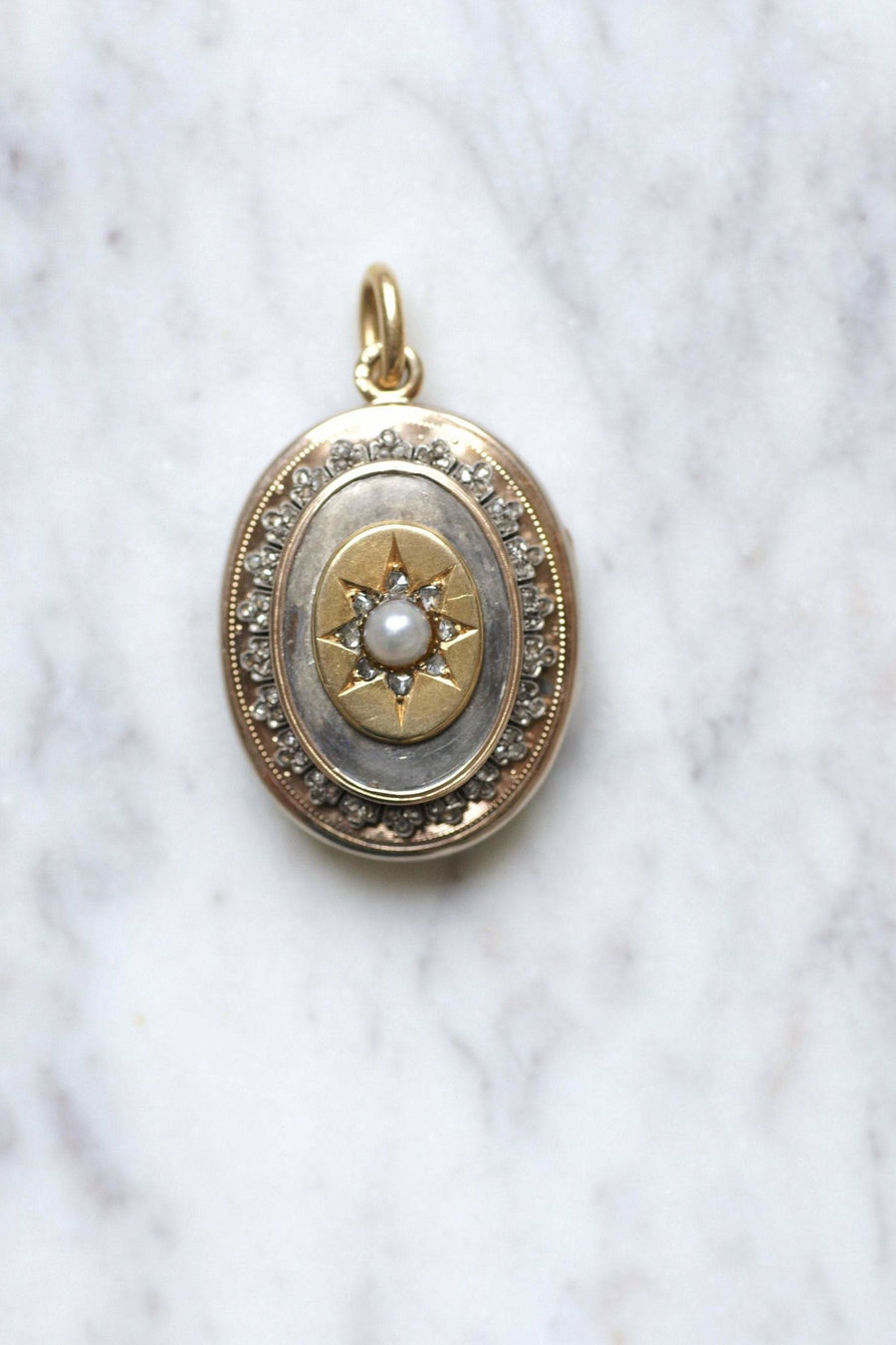 Antique gold, silver and diamond medallion - Galerie Pénélope