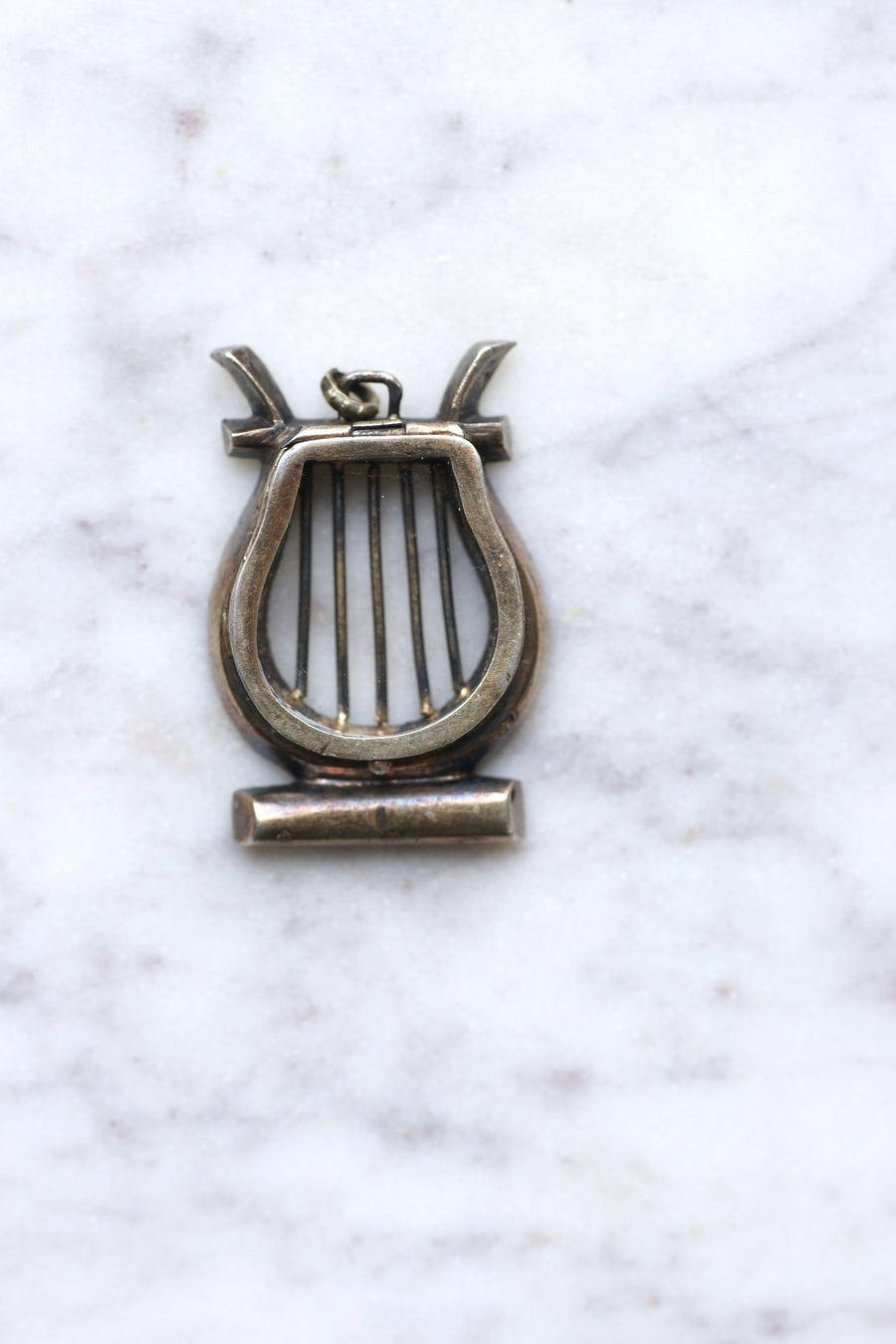 Silver Lyre and Turquoise Medallion - Penelope Gallery