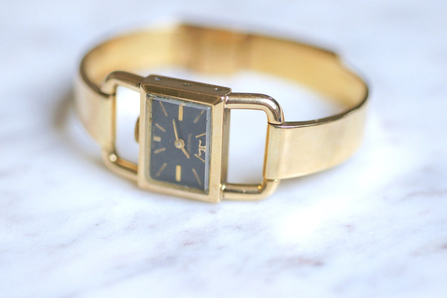 LeCoultre LeCoultre for Hermès ladies' mechanical watch in gold, 1970's - Galerie Pénélope