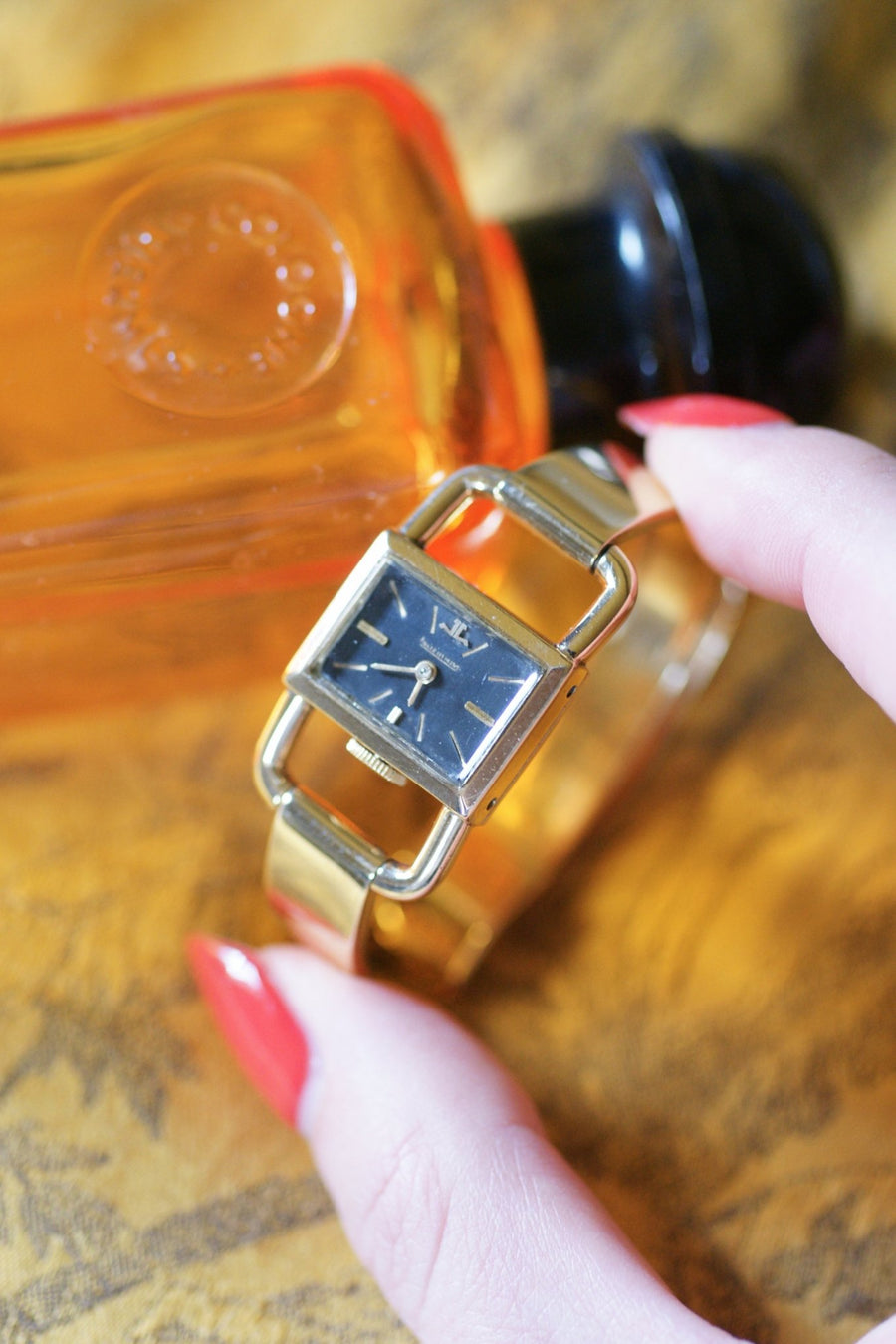 LeCoultre LeCoultre for Hermès ladies' mechanical watch in gold, 1970's - Galerie Pénélope