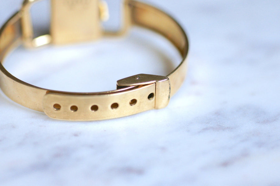 LeCoultre LeCoultre for Hermès ladies' mechanical watch in gold, 1970's - Galerie Pénélope