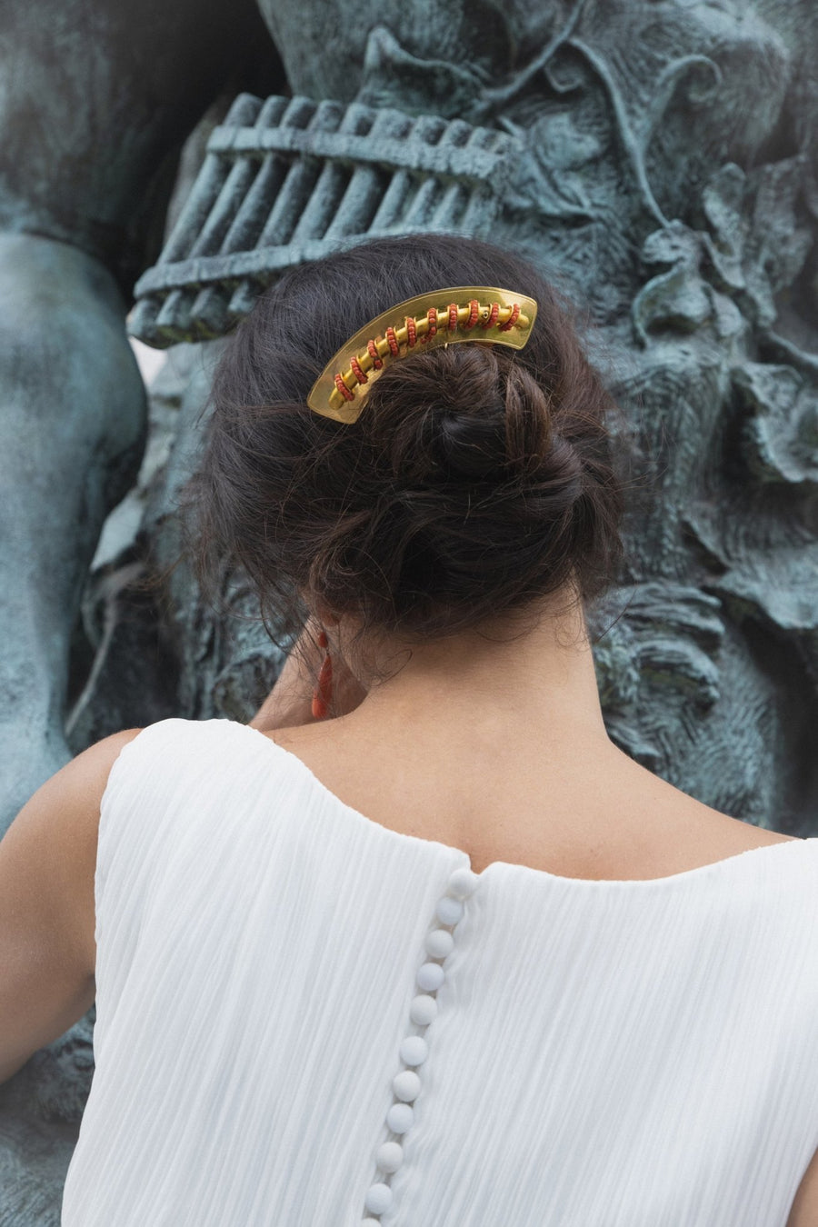 Antique coral hair comb - Penelope Gallery