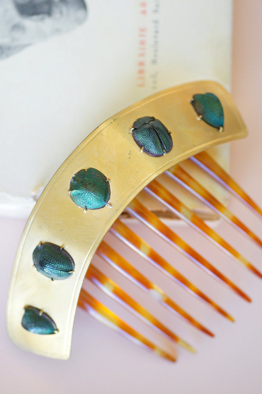 Ancient scarab comb, Egyptomania tiara - Penelope Gallery