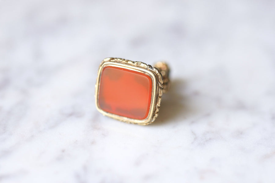 Antique seal seal pendant in pomponne and carnelian - Galerie Pénélope