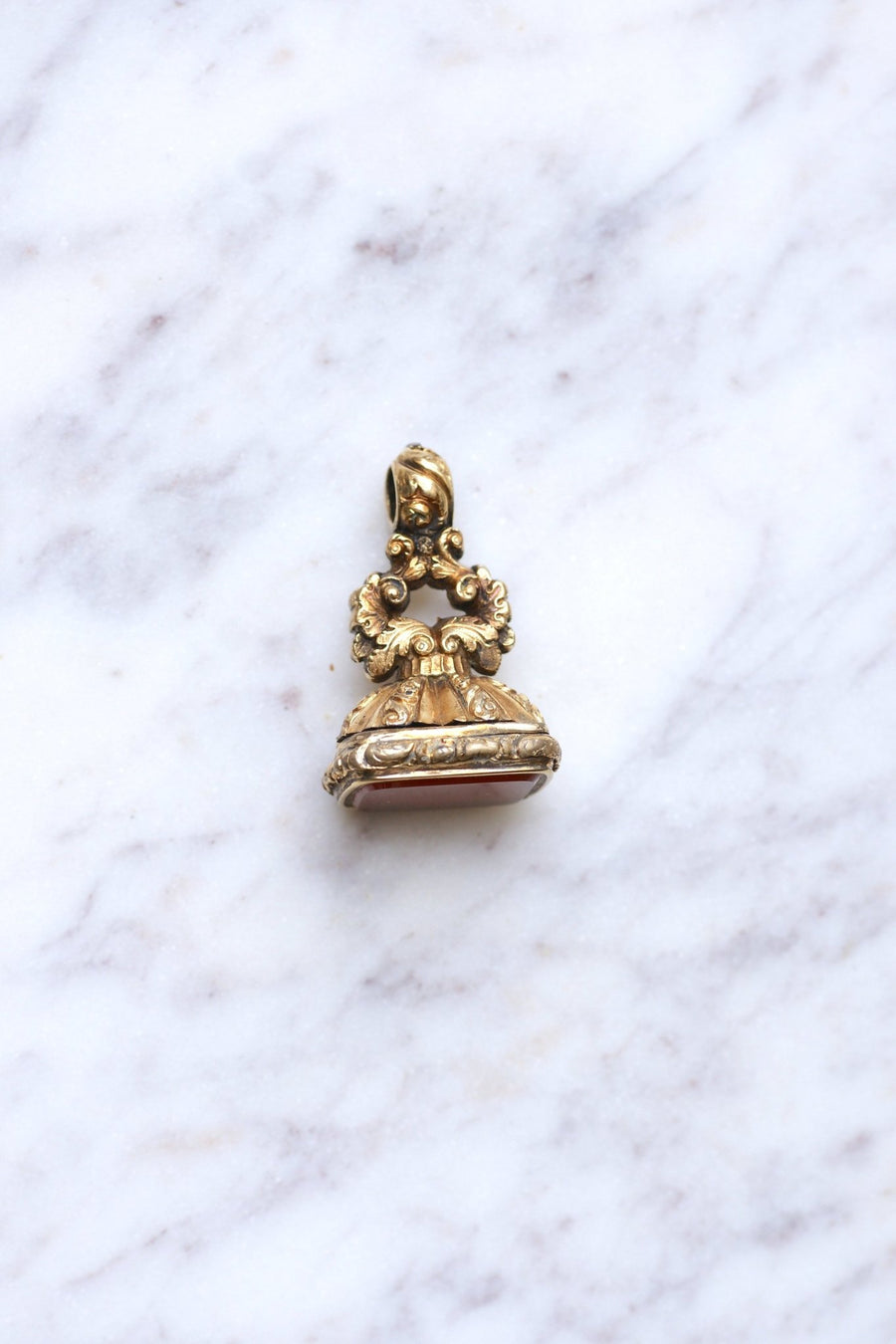 Antique seal seal pendant in pomponne and carnelian - Galerie Pénélope