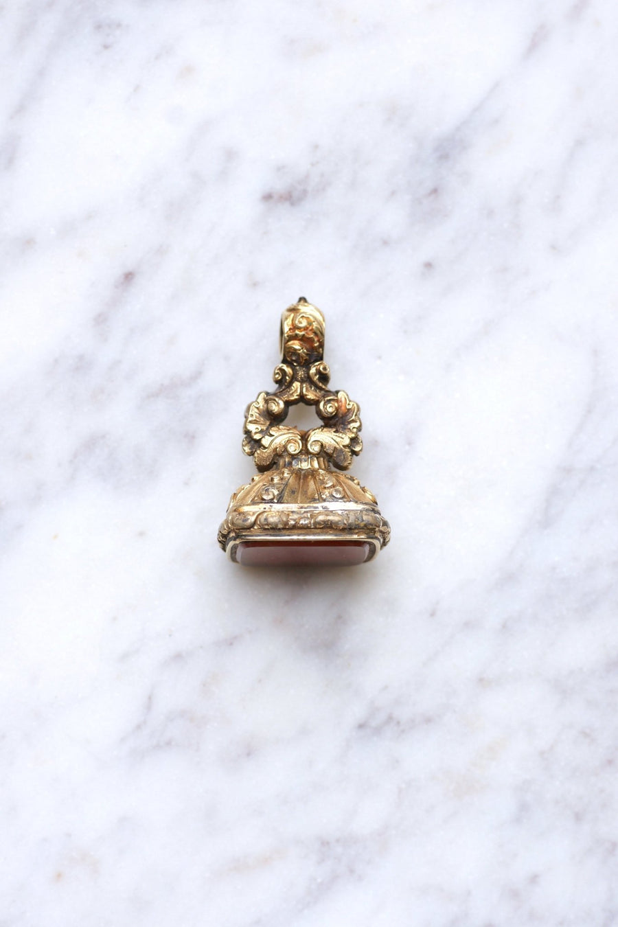 Antique seal seal pendant in pomponne and carnelian - Galerie Pénélope