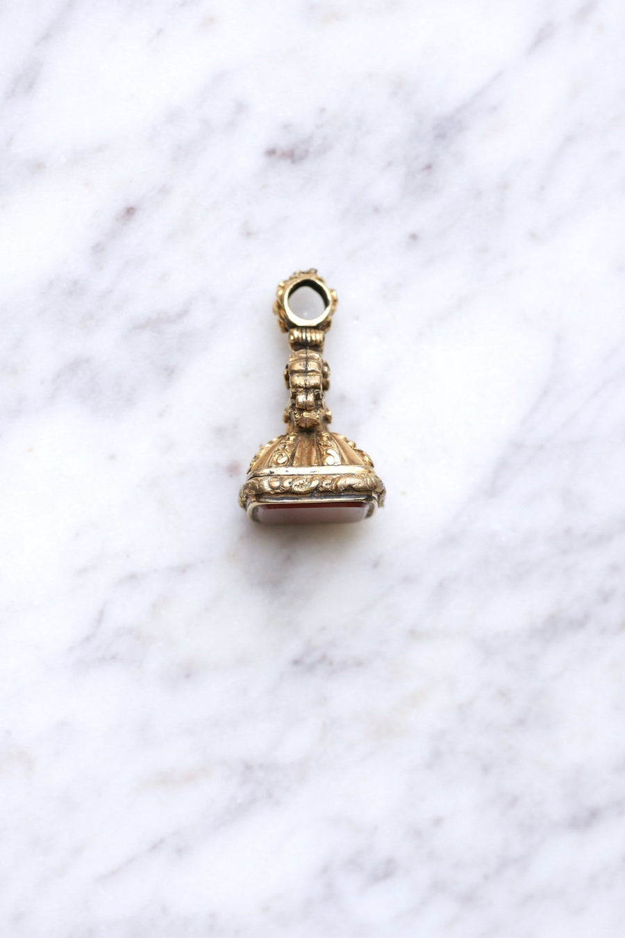 Antique seal seal pendant in pomponne and carnelian - Galerie Pénélope