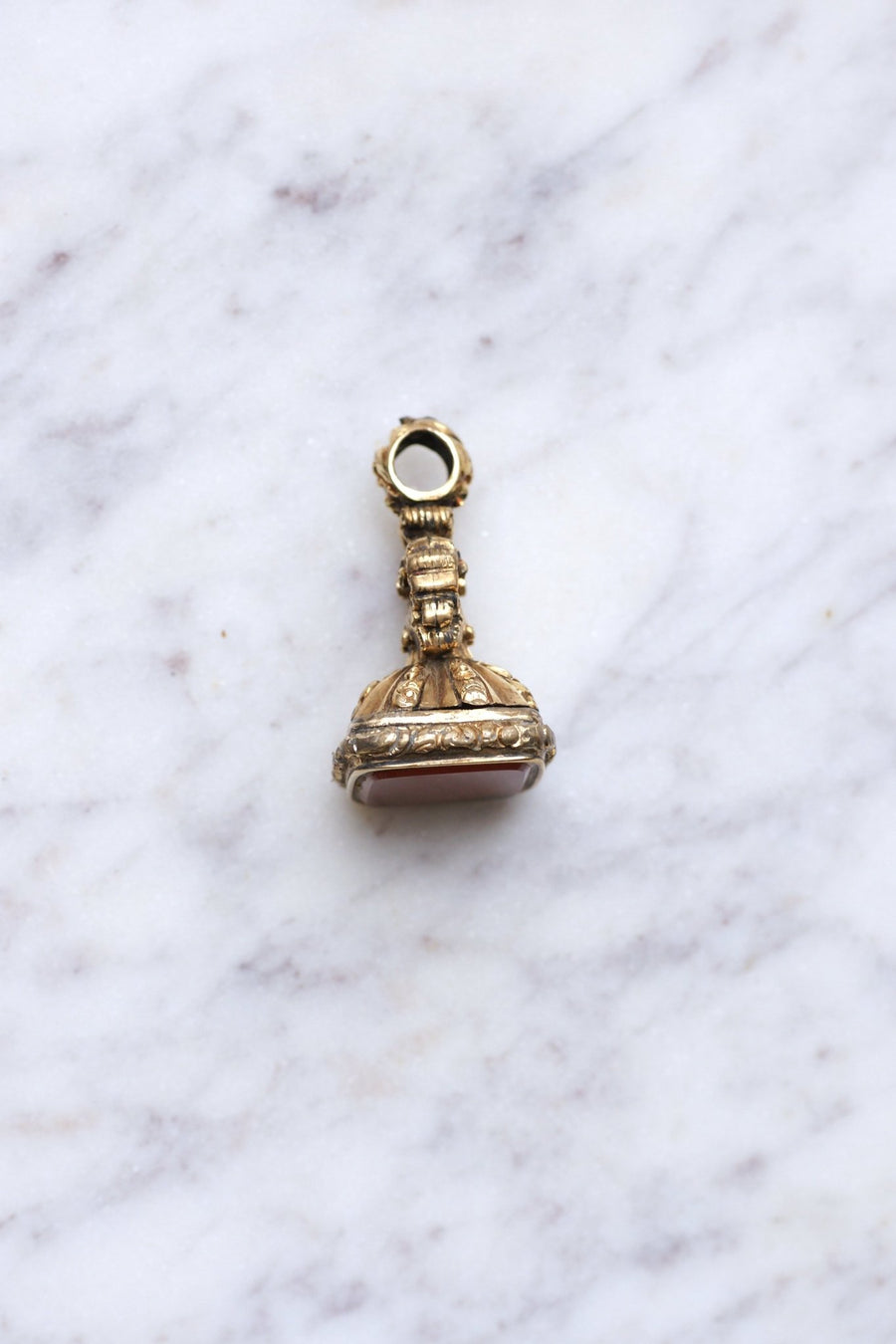 Antique seal seal pendant in pomponne and carnelian - Galerie Pénélope