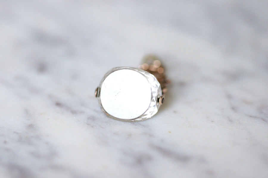 Antique pink gold and rock crystal swivel seal pendant - Galerie Pénélope
