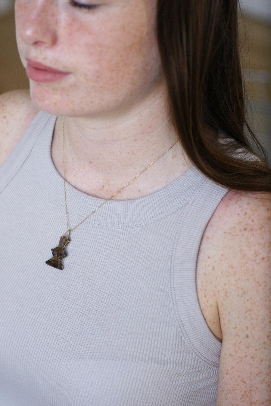 Smoky quartz pendant - Penelope Gallery