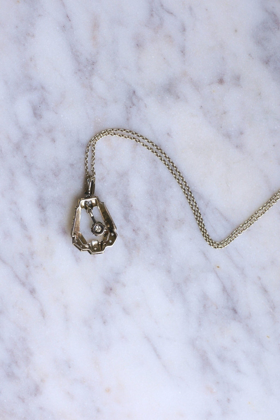 Art Deco diamond pendant necklace - Penelope Gallery