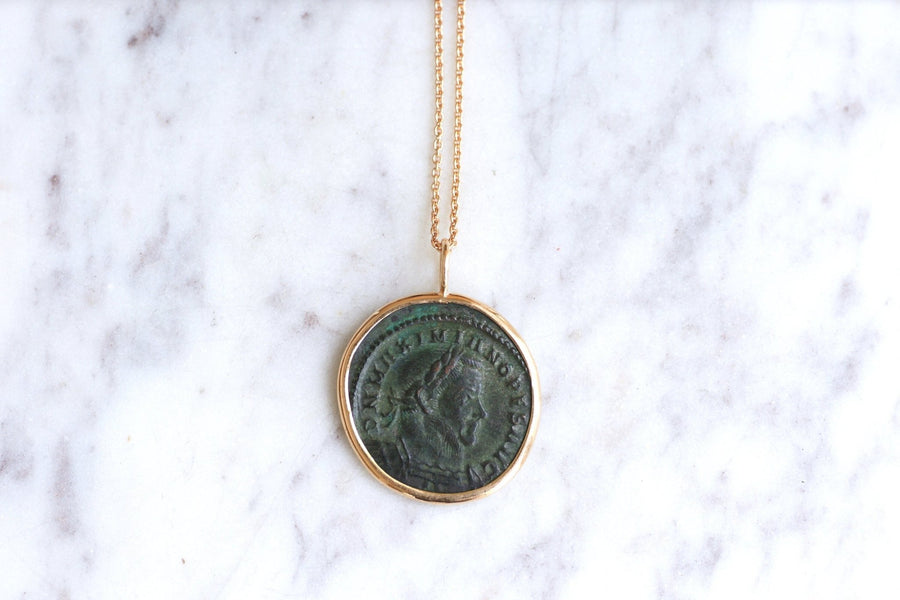 Pendant necklace Roman coin Maximian Hercules - Penelope Gallery