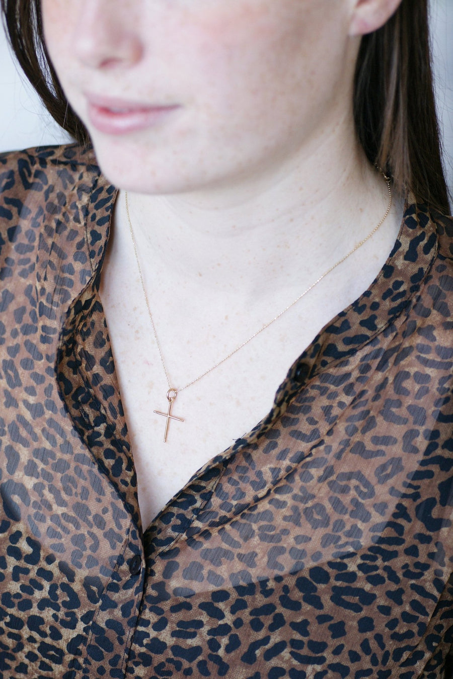 Antique gold cross pendant - Penelope Gallery