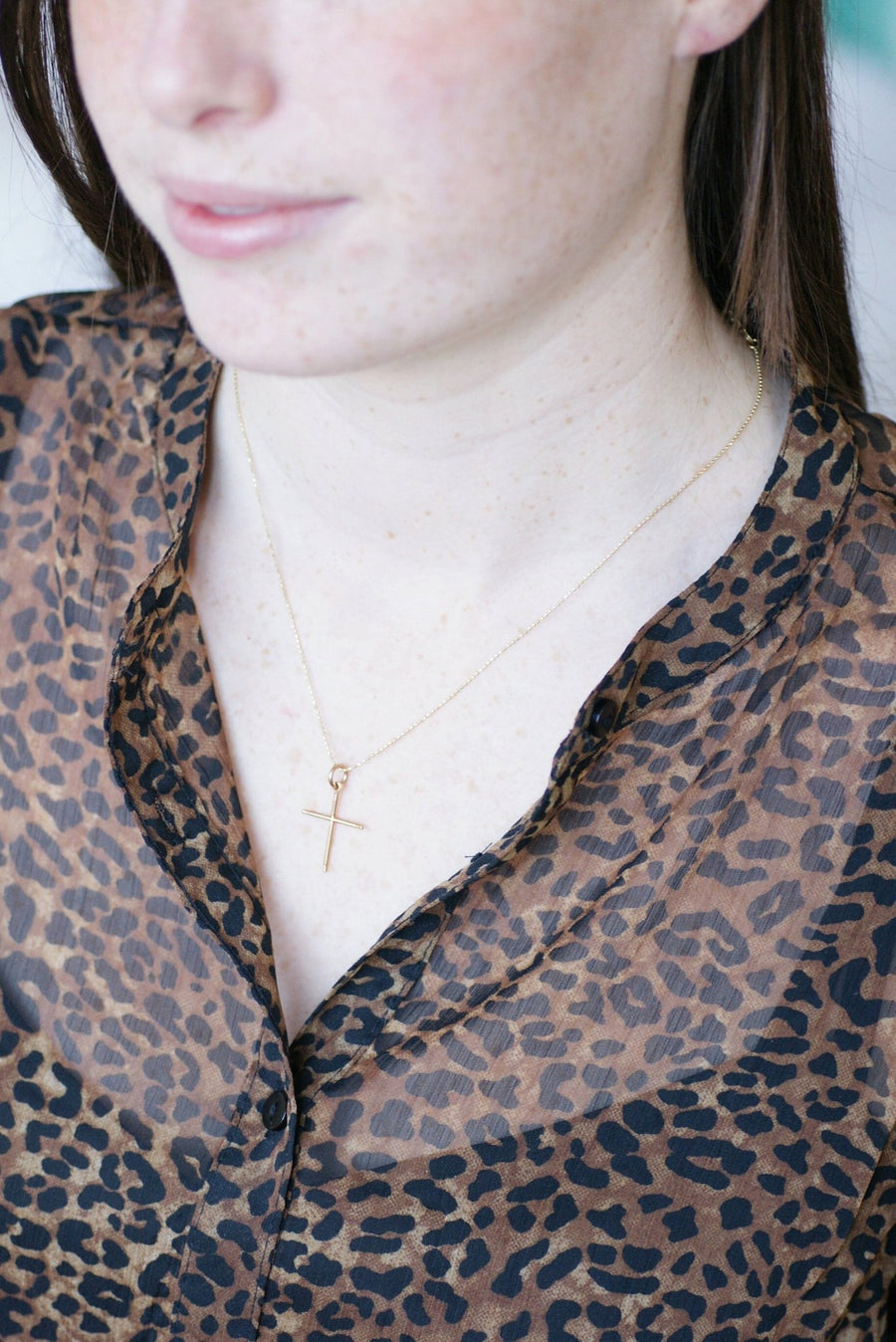 Antique gold cross pendant - Penelope Gallery