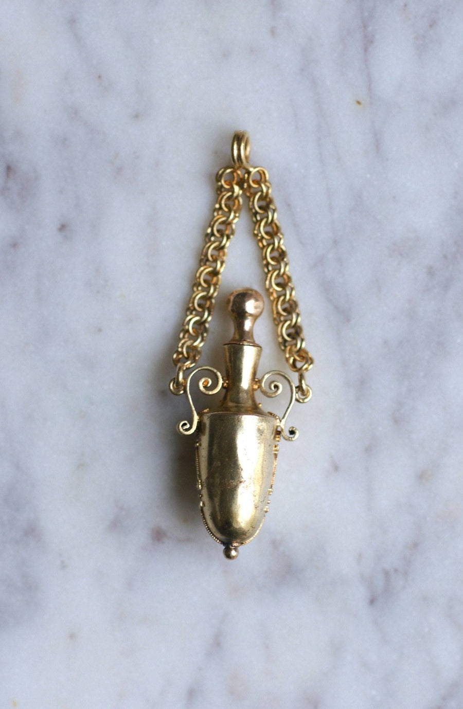 Gold amphora salt bottle pendant - Penelope Gallery