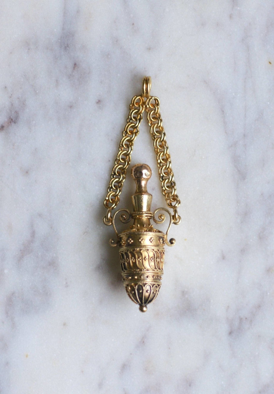 Gold amphora salt bottle pendant - Penelope Gallery